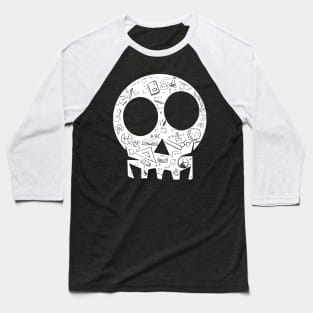 Teacher sugar skull halloween Baseball T-Shirt